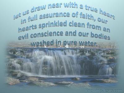 Hebrews 10:22 Draw Near to God (aqua)